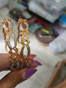 Elegant Gold &amp; Diamond Bangles
