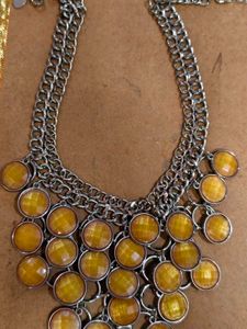Statement Yellow Stone Necklace