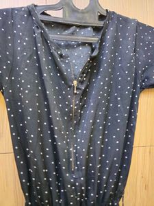 Cute Star Print Jumpsuit with belt