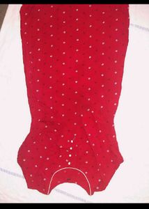 Red Printed Kurta Set