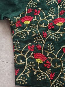 Embroidered Green Blouse