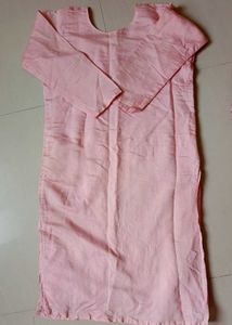 Pink Embroidered Kurti Set