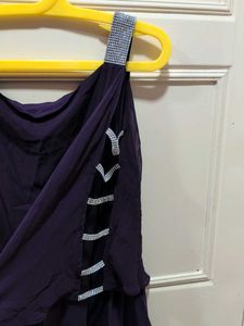 Sparkly Strap Cold Shoulder Top
