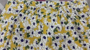 Yellow Daisy Print Skirt