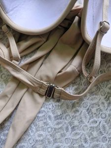 Tan Bow Front Bikini Top
