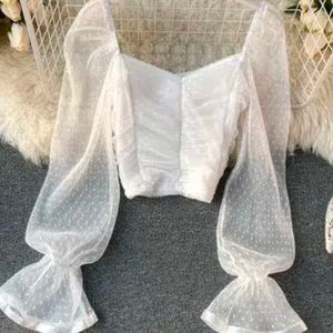White Crop Top