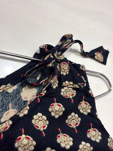 Floral Printed Cotton Sleeveless kurti