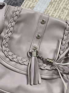 Stylish Crossbody Bag with Tassels Lilac Purple