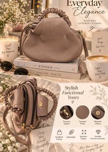 Chic Ruched Handle Handbag