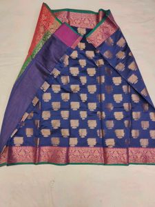 Banarasi Cotton Saree with Zari