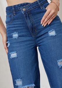 Distressed Blue Denim Jeans