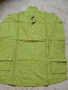 New XL Men's Pure Cotton Green Shirt