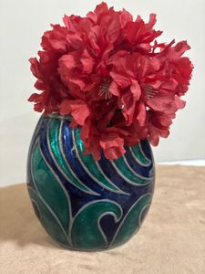 Enamel Painted Vase (without flowers)