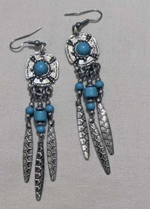 Blue Silver Earrings