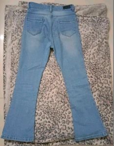 Light Blue Bell Bottom Jeans