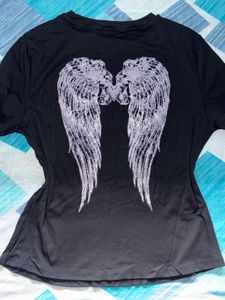 Black Angel Wings Graphic T-Shirt