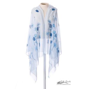 Elegant White Floral Dupatta