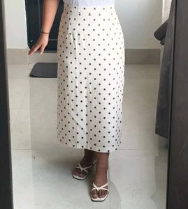 Cute Polka Dot Midi Skirt