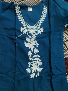 Elegant Blue Embroidered Kurta Set