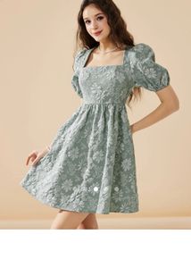 Charming Puff Sleeve Floral Dress