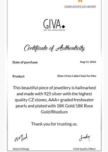 silver orion cable chain for men