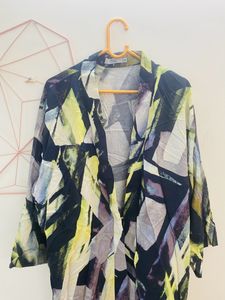 Classy Black And Neon Green Shrug