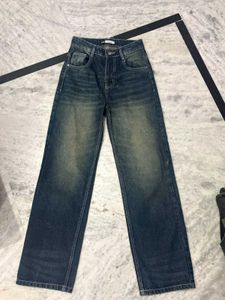 off Duty Washed Blue Wide Leg Jeans