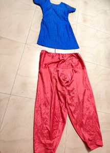 Blue &amp; Pink Kurta Set