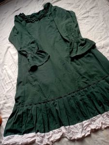 Elegant Dark Green Ethnic Gown