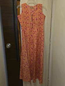 Sleeveless Anarkali Gown