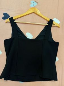 Classic Black V-Neck Corset top