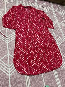 Red Geometric Print Kurta