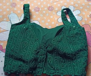 Stylish Green Sequin Blouse