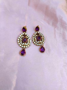 Purple Stone Earrings