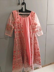 Elegant Pink Kurta Set with Jacket