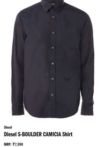 Diesel Classic Black Button-Up Shirt