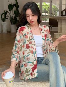 Floral Print Kimono Jacket Top