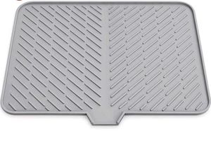 Grey Silicone Dish Drying Mat