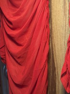 Stunning Red Ruched Off-Shoulder Maxi Dress