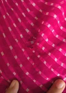 Beautiful Pink Bandhani leheriya Kurta