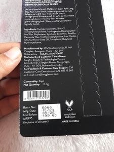 MyGlamm Super Kohl Long Stay Kajal - Black | Matte