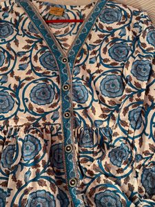 Beautiful Blue Floral Print Kurta