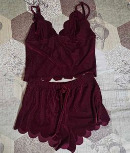 Shein Velvet Night wear Set