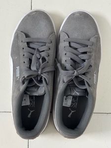 Puma Grey Suede Sneakers