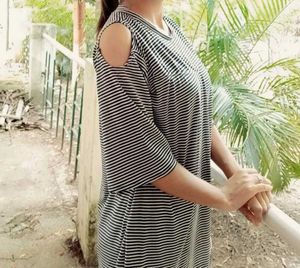 stylish shoulder cut top
