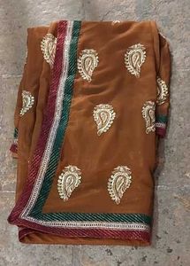 Brown Shimmery Saree