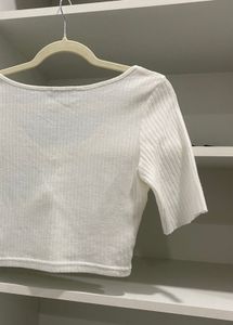 White Bustier Crop Top