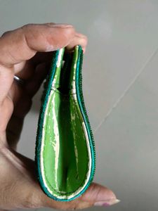 Green Beaded Clutch
