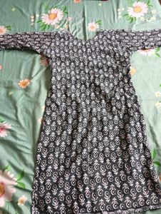 Stylish Grey Kurta with White Print