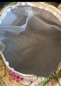set of 2 Quilted Floral Pouch Bags